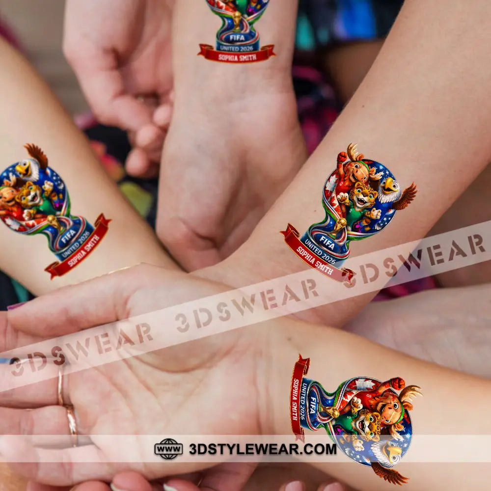 World Cup 2026 Custom Temporary Tattoo Personalized Tattoo Fake Tattoo - Temporary Tattoo