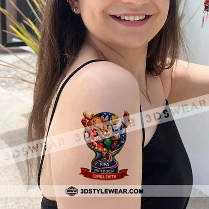 World Cup 2026 Custom Temporary Tattoo Personalized Tattoo Fake Tattoo - Temporary Tattoo