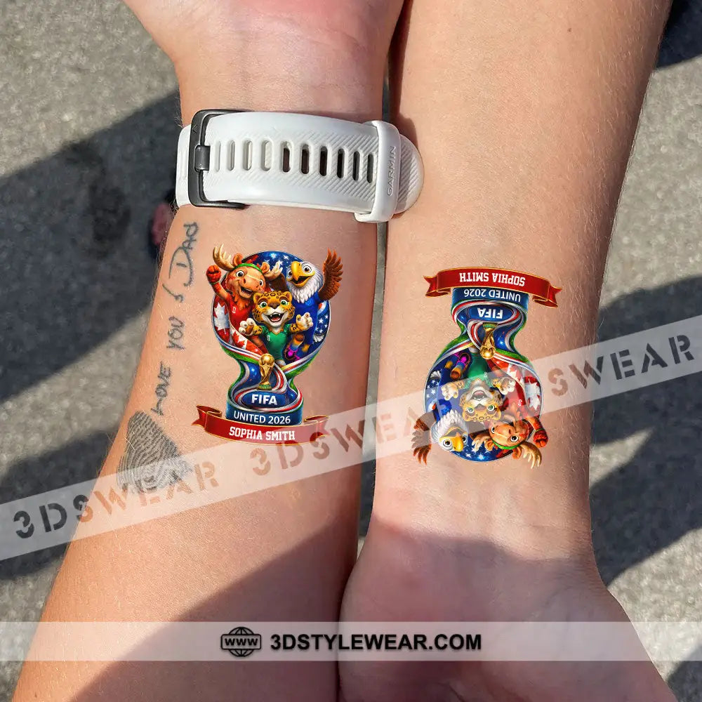 World Cup 2026 Custom Temporary Tattoo Personalized Tattoo Fake Tattoo - Temporary Tattoo