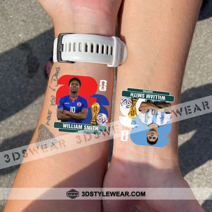World Cup 2026 Custom Temporary Tattoo Personalized Tattoo Fake Tattoo - Temporary Tattoo
