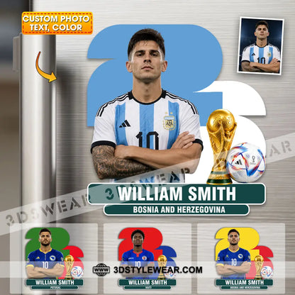 World Cup 2026 Fridge Magnet - Personalized Fridge Magnet - 3.54’’ / 1 piece - Fridge Magnet